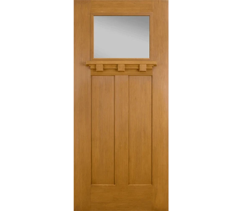 Billings Craftsman Light Fiberglass Entry Door