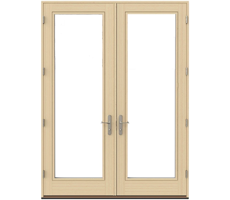 Billings Pella Lifestyle Series Wood Double Hinged Patio Doors